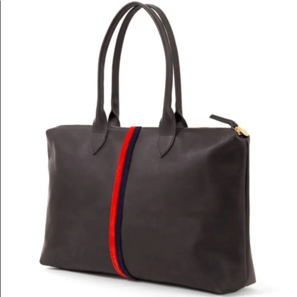 Clare V. Desert Stripe Zip Tote
